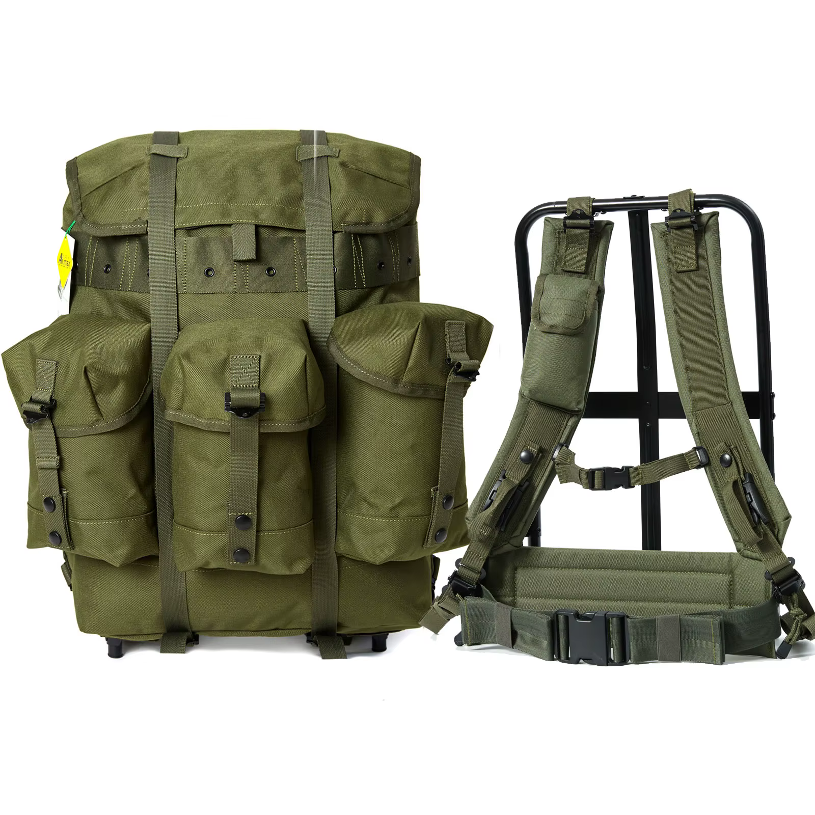 ALICE-Sac à dos militaire avec cadre externe en métal, pack moyen, sac à dos de survie de l'armée, O
