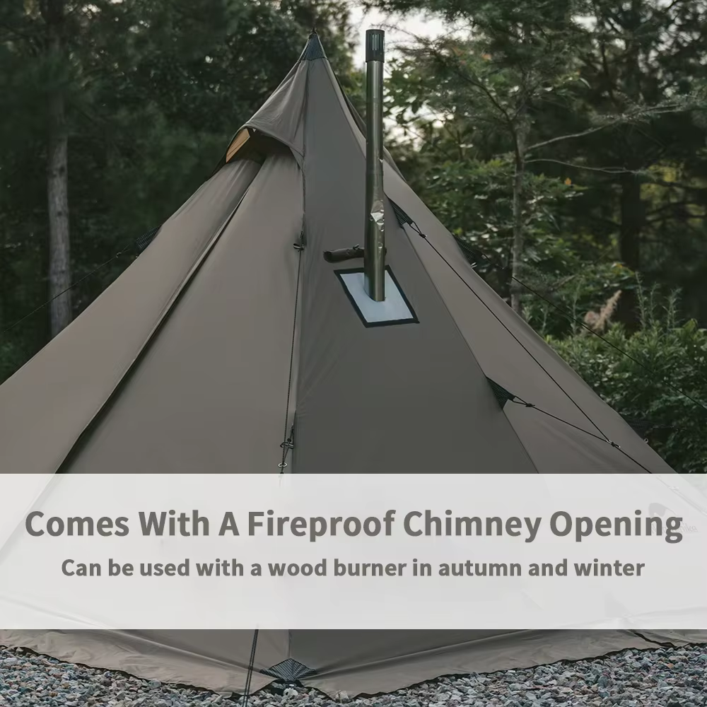 Tente pyramidale Naturehike 2025, tente de camping Ranch Fire, tente d'extérieur multi-mode, ignifug