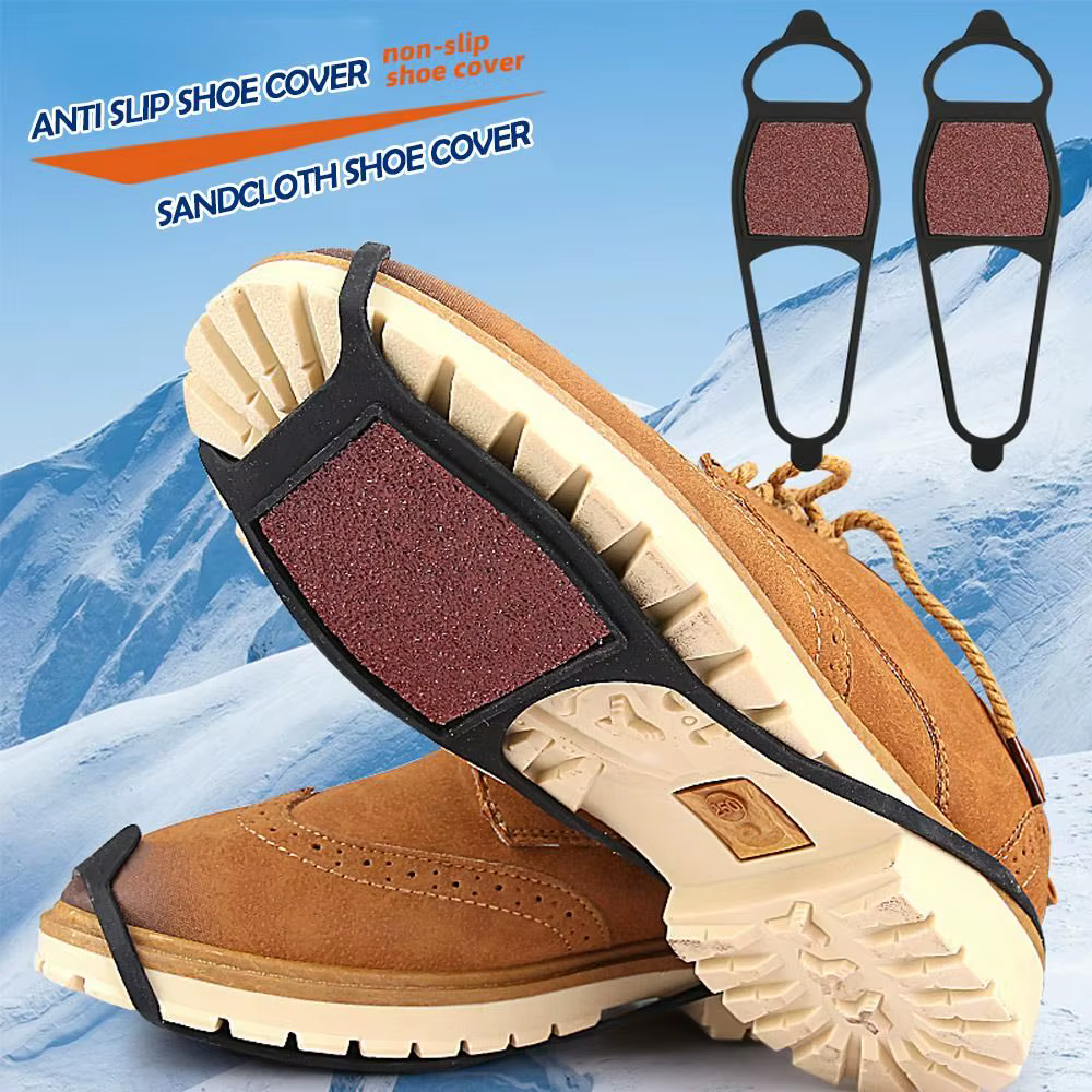 Pointes de chaussure de neige coordonnantes en silicone, poignées de botte, dessus-chaussure à glace
