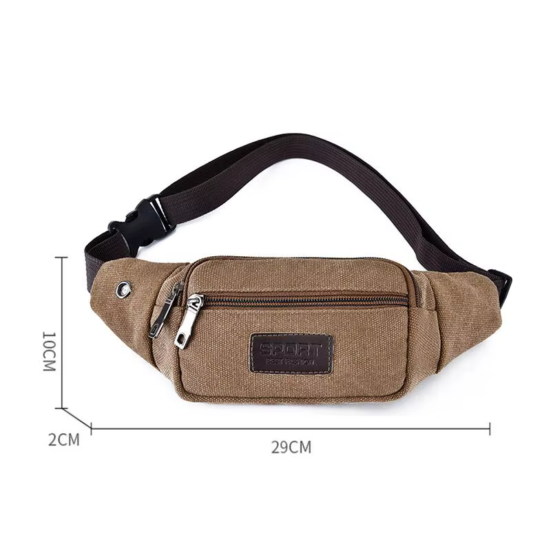 Sac banane pratique pour hommes et femmes, sac banane décontracté en toile, sac de taille unisexe fo