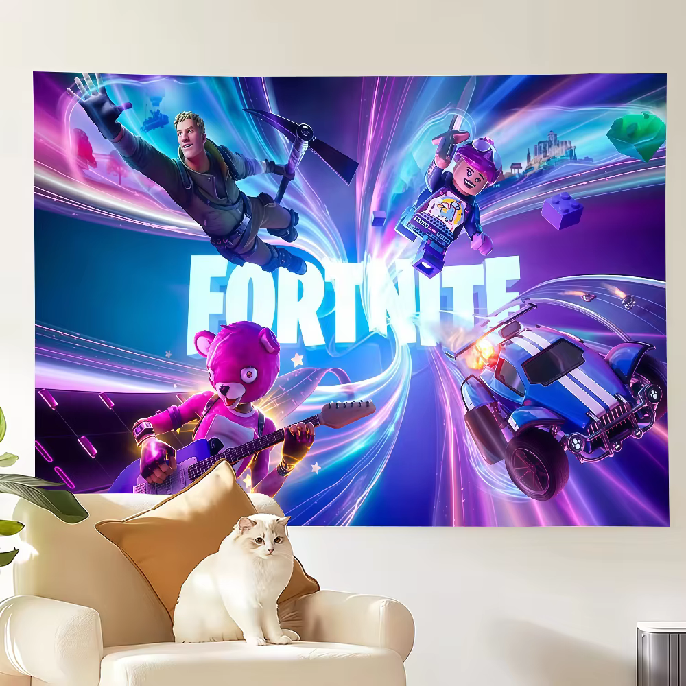 Drapeau décoratif F-Fortnite pour pique-nique, fête, maison, camping, extérieur, bannière de fête