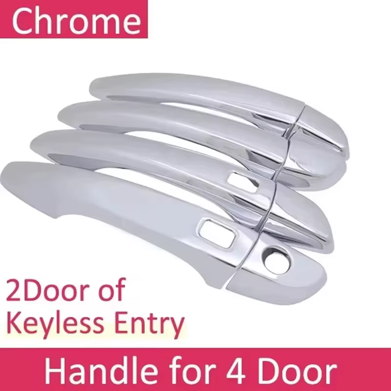 Poignée de Porte Anti-Rayures en Fibre de Carbone Chromé, Accessoire de Voiture pour Cristaux en C5 