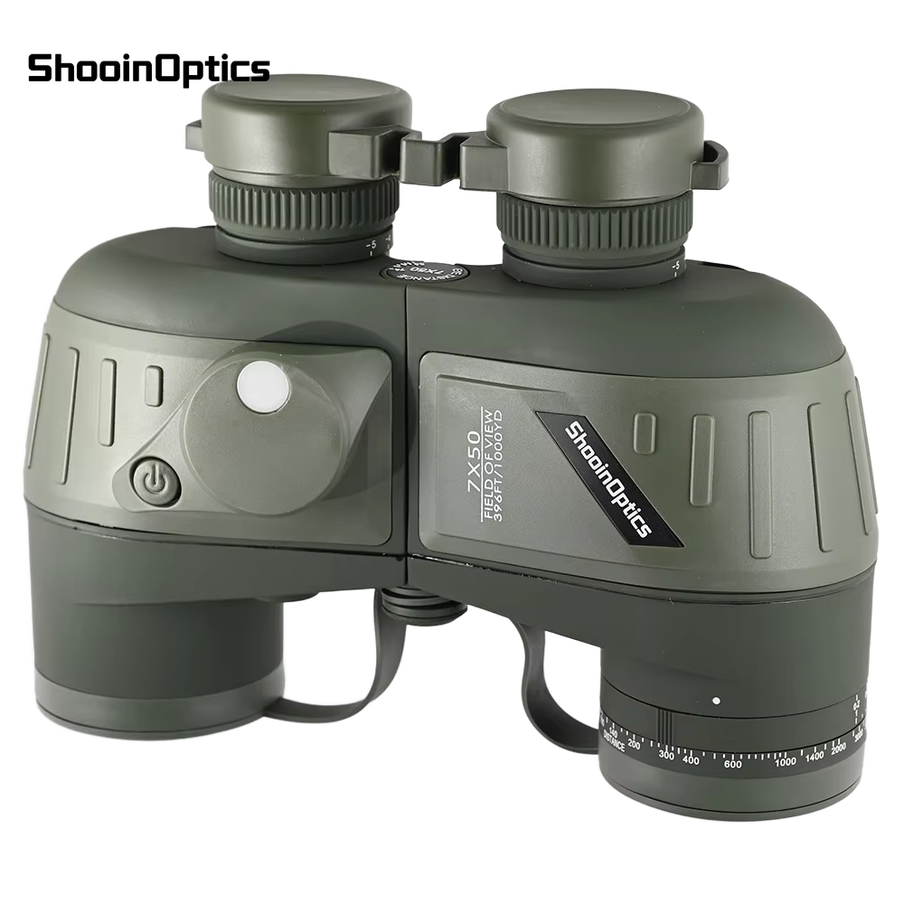 SHOOINOPTICS jumelles 7X50 boussole nautique FMC azote flottant imperméable pour la chasse observati
