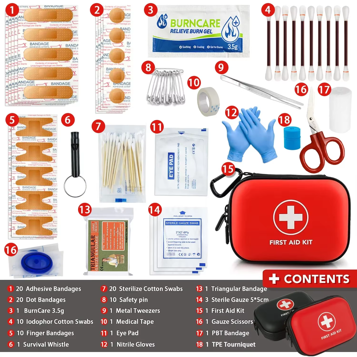 Trousse de premiers secours polyvalente, sac médical Portable pour Camping en plein air randonnée ma