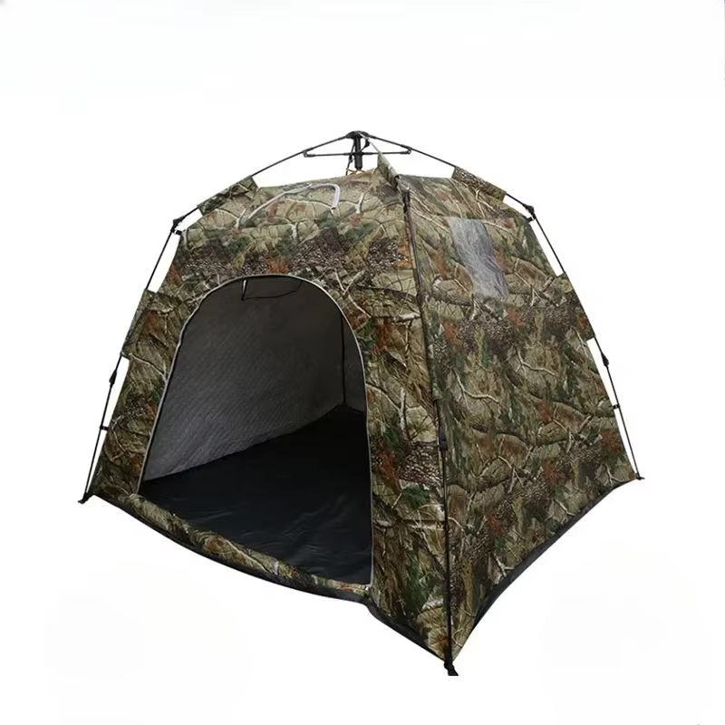 Tente extérieure automatique en coton pour 3 à 4 personnes, coupe-vent, épaisse, pour la pêche sur g