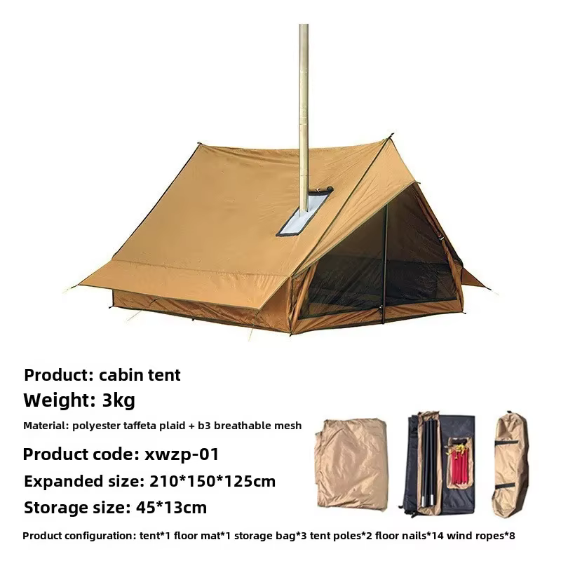 Tente de plage de camping en plein air, petite cabine, style léger, 2 hypothèques, tente BC avec ven
