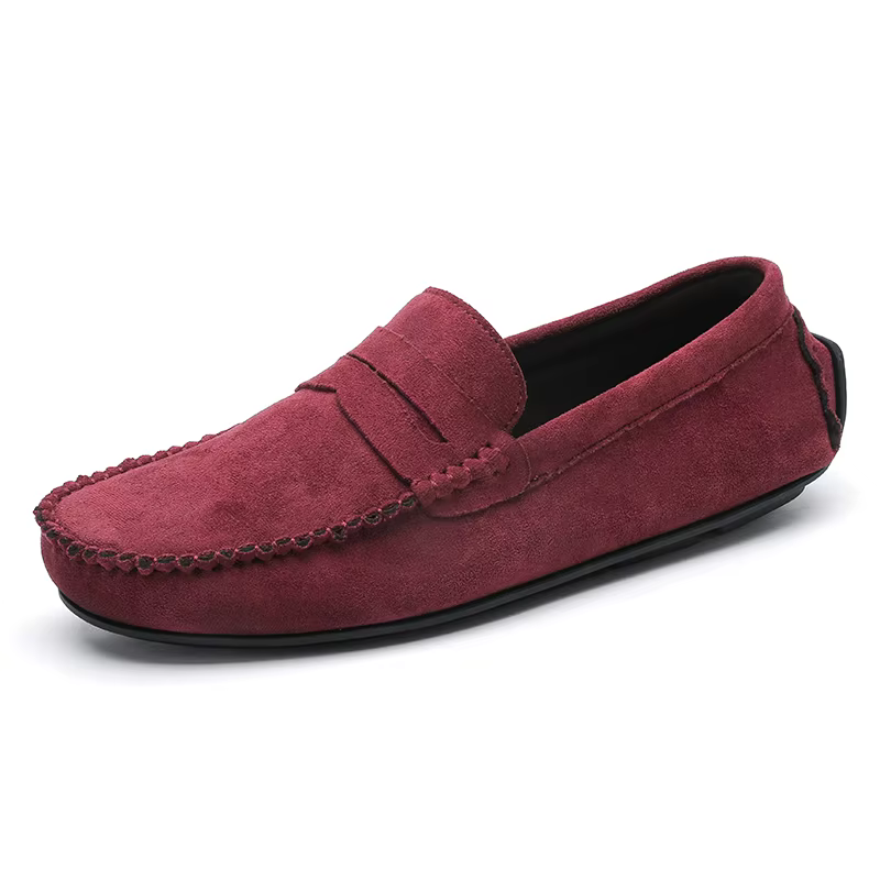 Hommes daim chaussures en cuir décontractées mode confortable hommes mocassins sans lacet chaussures