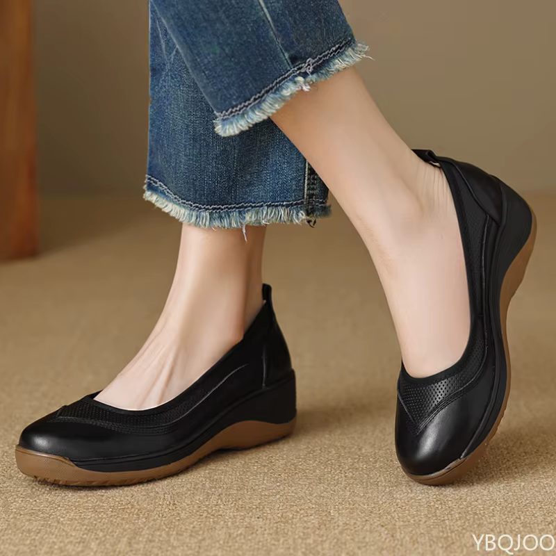 Bout rond solide dames chaussures nouveau antidérapant femmes appartements décontracté Solft semelle
