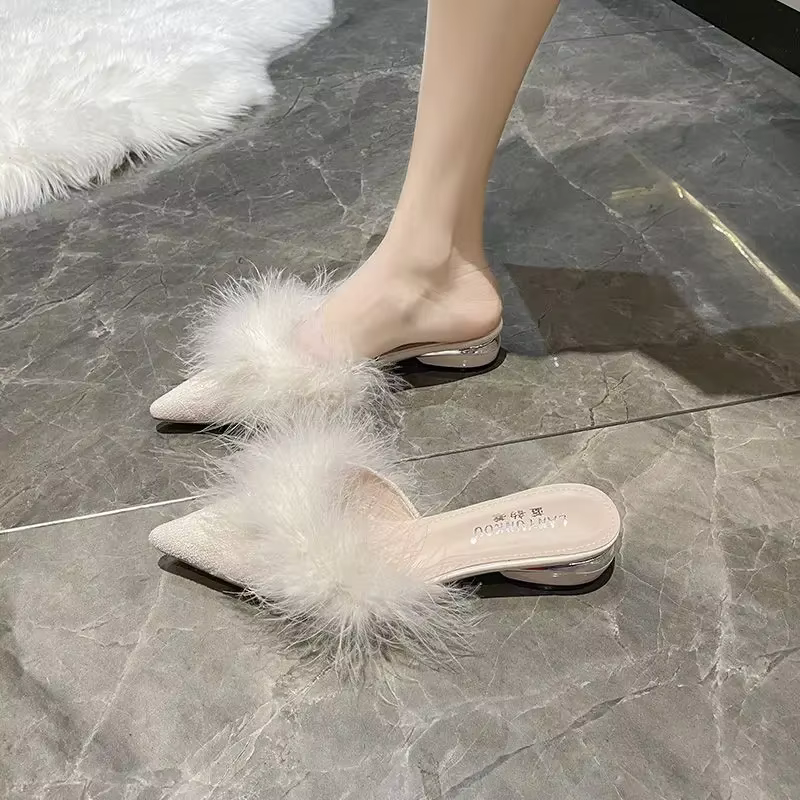 Low Heel Slides Waterproof Stylish Shoes New Style Shoe Easy Wears 2025 Trend Original Women's Mules