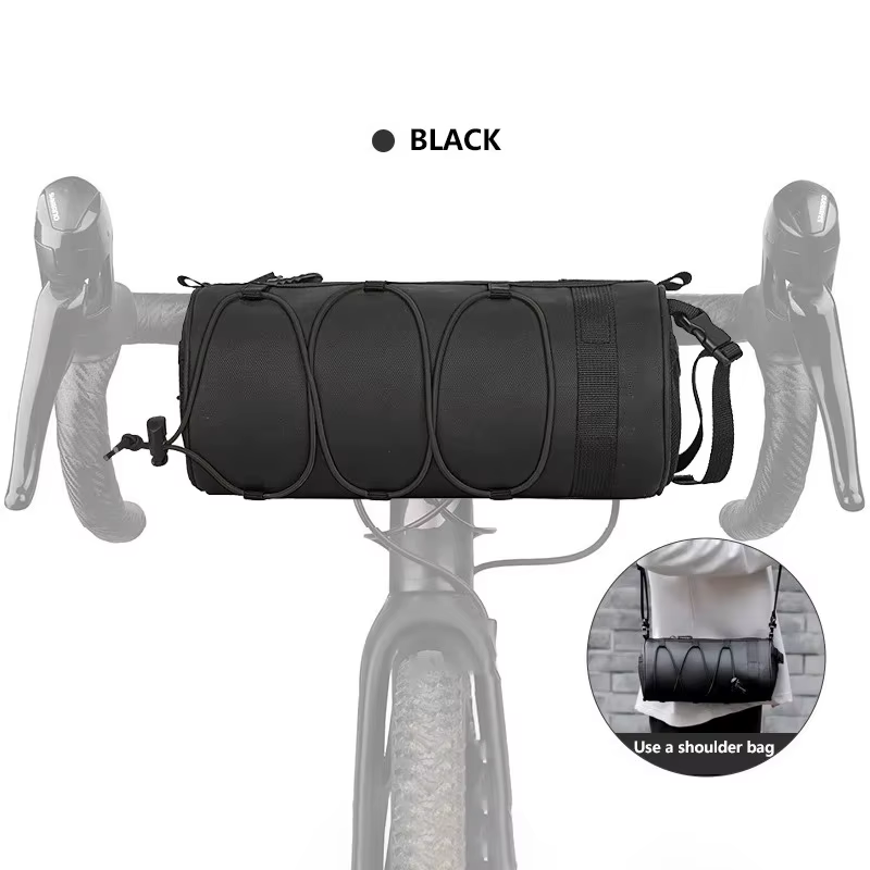 Sacoche de vélo avant portable pour guidon, grande capacité 2,5 L, sac à bandoulière multifonctionne