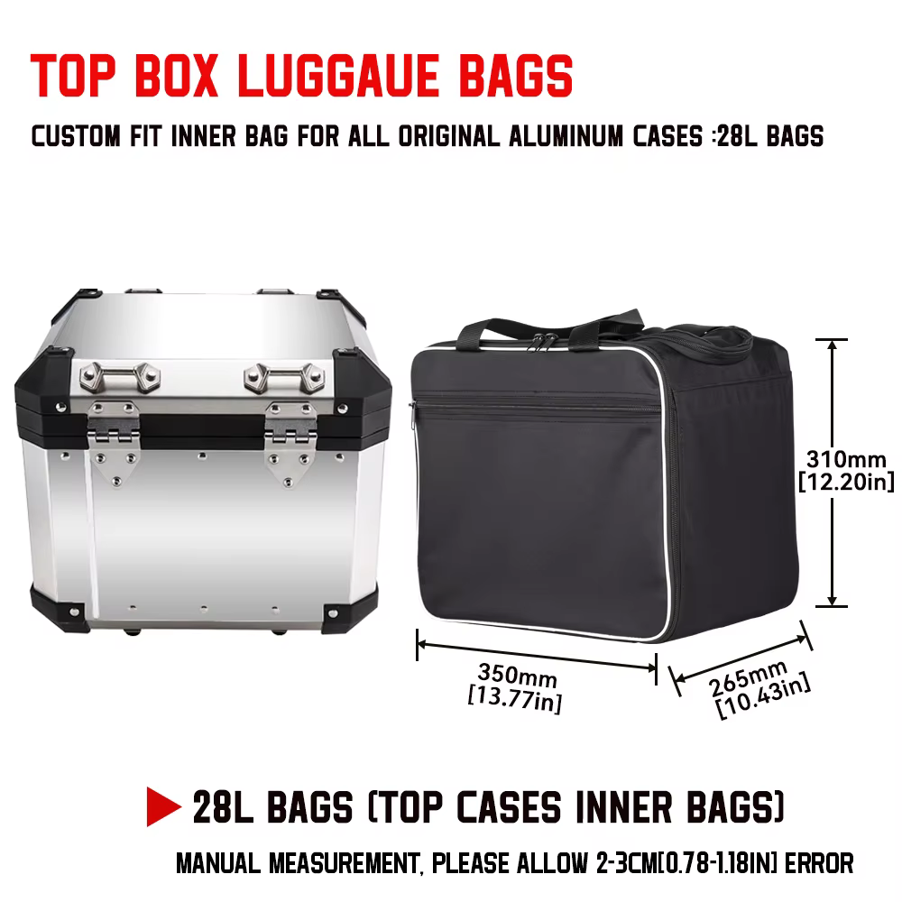 Sacs à bagages pour moto BMW R1200GS Adv, sacs intérieurs noirs, valises pour moto R1250 GS Adventur