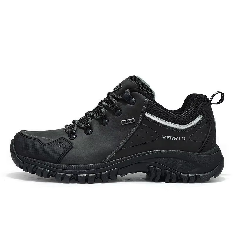 MERRTO-Chaussures d'extérieur en cuir de vachette pour hommes et femmes, chaussures de randonnée, tr