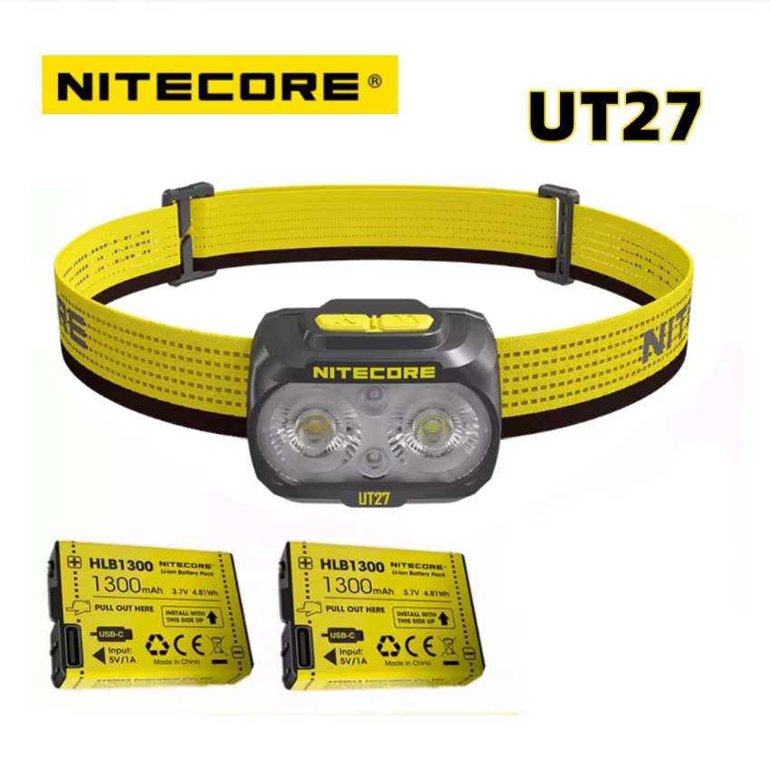 Lampe frontale rechargeable Nitecore UT27 800 lumens (avec 2 batteries)
