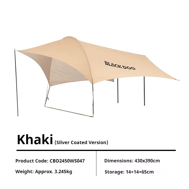 Naturehike – tente automatique BLACKDOG, auvent à revêtement noir/argent, abri solaire étanche pour 