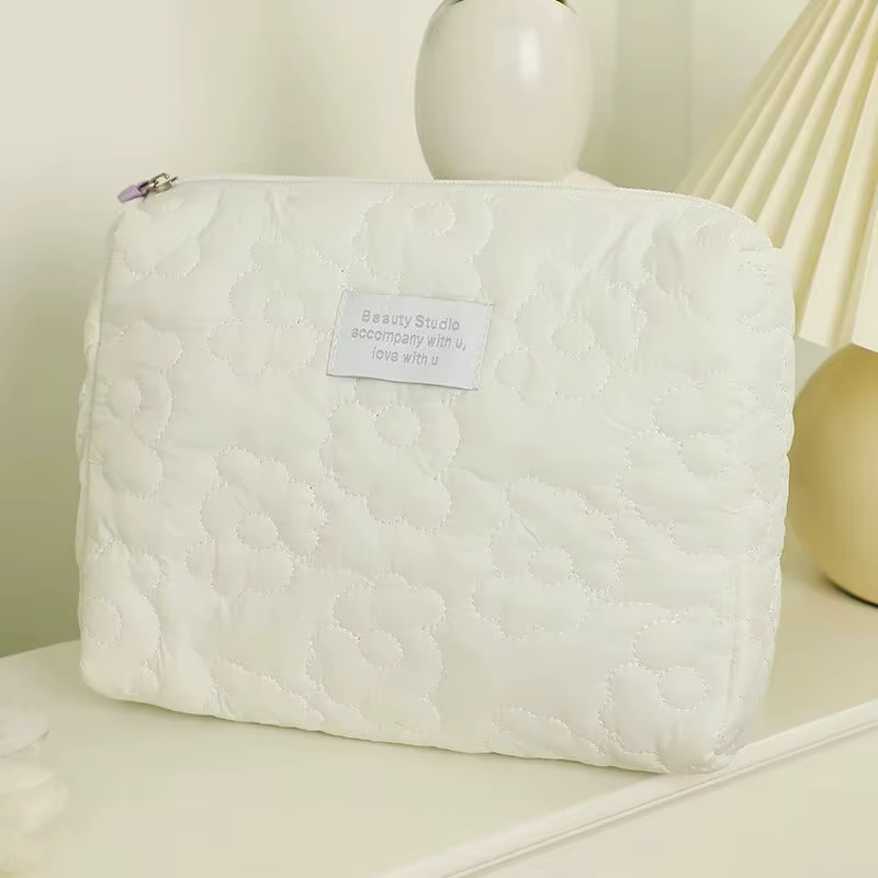 Sac à cosmétiques brodé de grande capacité, sac de rangement Portable étanche, pochette de maquillag
