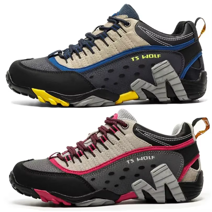 Chaussures de Trekking pour amoureux de l'extérieur, imperméables, bottes de montagne en cuir vérita