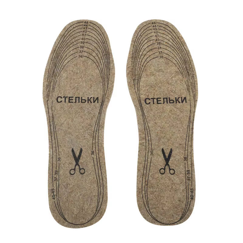 Semelles intérieures en feutre de laine pour chaussures hommes femmes semelles intérieures chaudes a