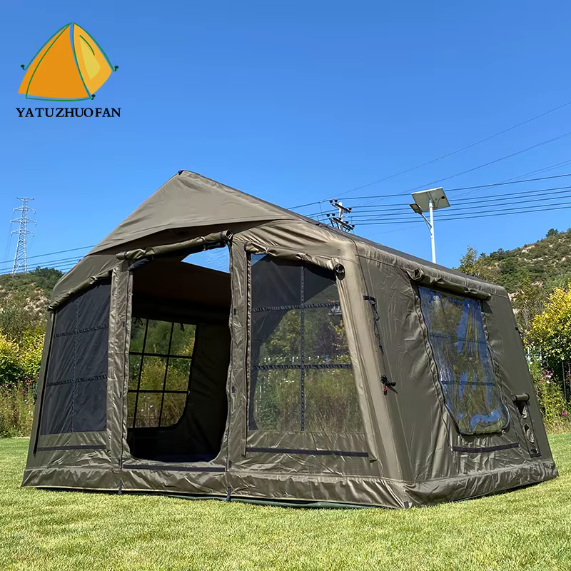Tente de camping gonflable à prix de gros, tente pneumatique facile à installer pour 4 à 6 personnes