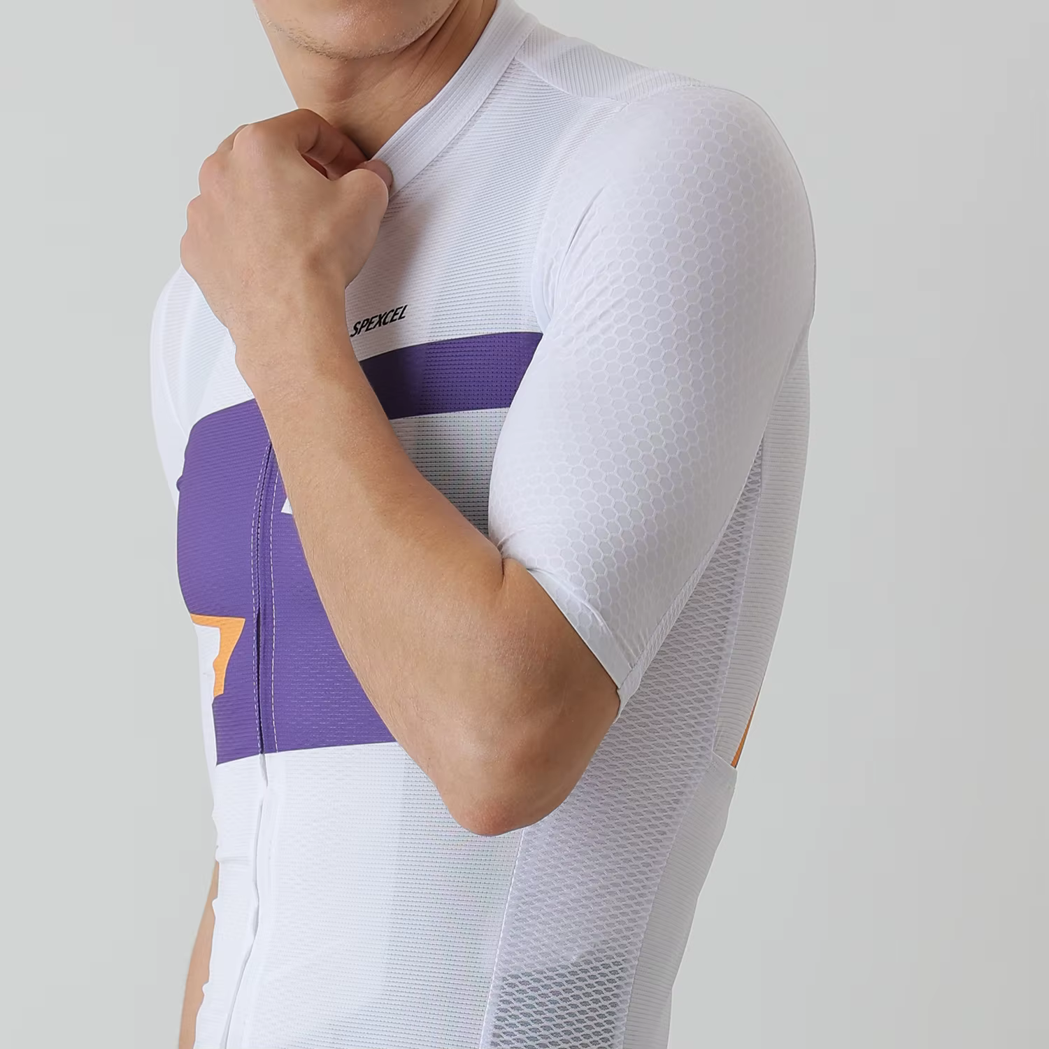 SPEXCEL-Maillot de Cyclisme PRO à Manches Courtes, Adapté à la Course Italienne, Tissu observateur e