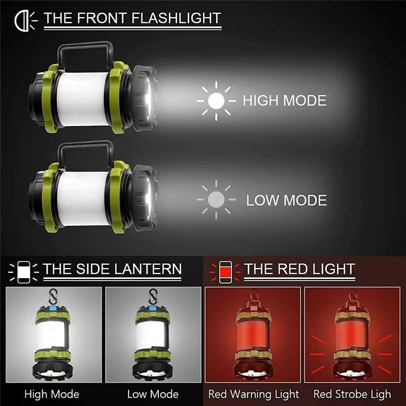 Lanterne de Camping Rechargeable, capacité 3000, batterie externe, lampe de poche Led étanche, lampe