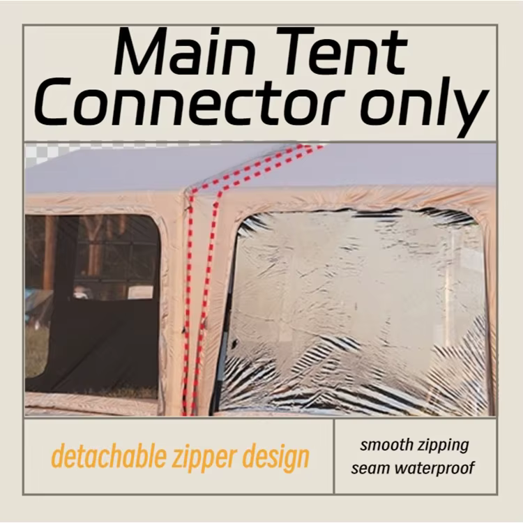 Tente gonflable combinée pour le glamping et le camping, modèle 2025, pour 3 à 5 personnes, vente en