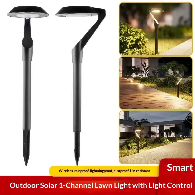 Lampe solaire à économie d'énergie, 2 pièces, lampe solaire super lumineuse pour pelouse, étanche, p
