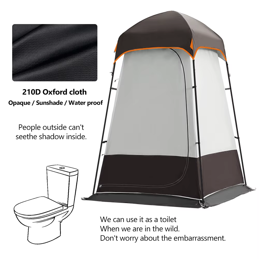 Tente de douche Portable pour l'extérieur, abri solaire Double couche pour Camping, Dressing, vestia