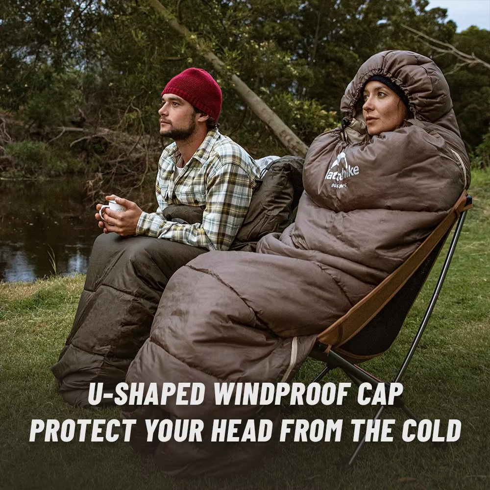 Sac de couchage en coton Naturehike, ultraléger, accessoires de camping, sac de couchage enveloppant