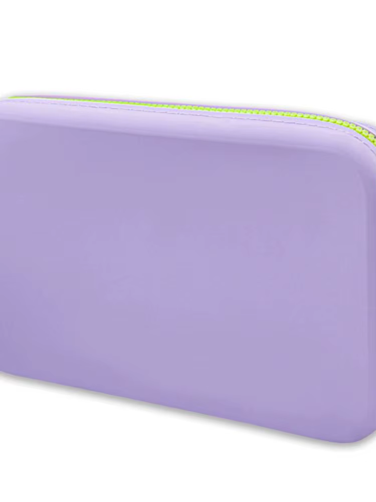 Sac de rangement carré en silicone de grande capacité, sac de rangement portable pour cosmétiques et