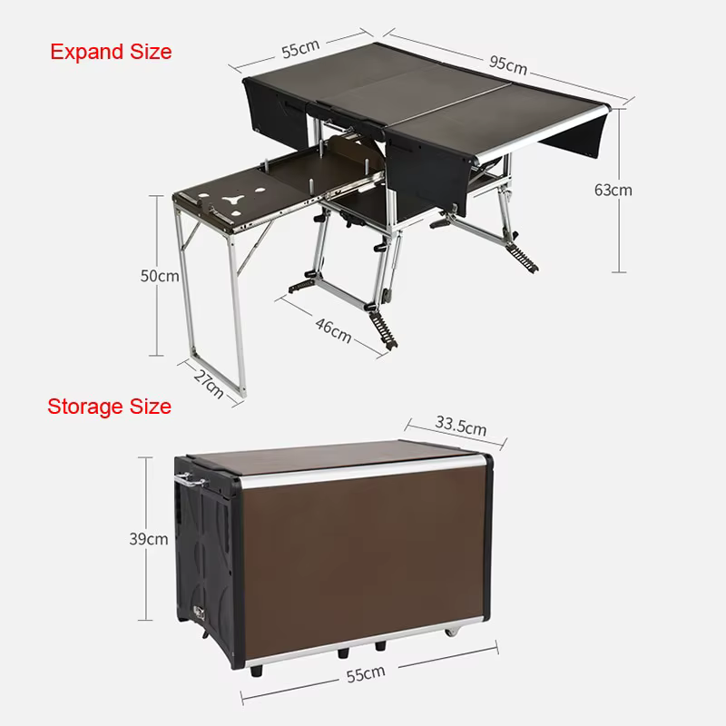 Ustensiles de cuisine en alliage d'aluminium, portables et pliables, pour pique-nique en famille, ba