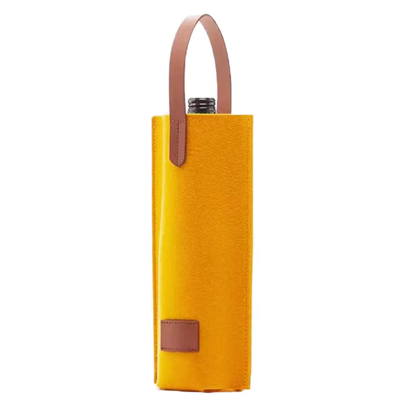 Sac à vin en feutre, 1 pièce, bouteille unique, fourre-tout isolé, sac de transport de vin rembourré