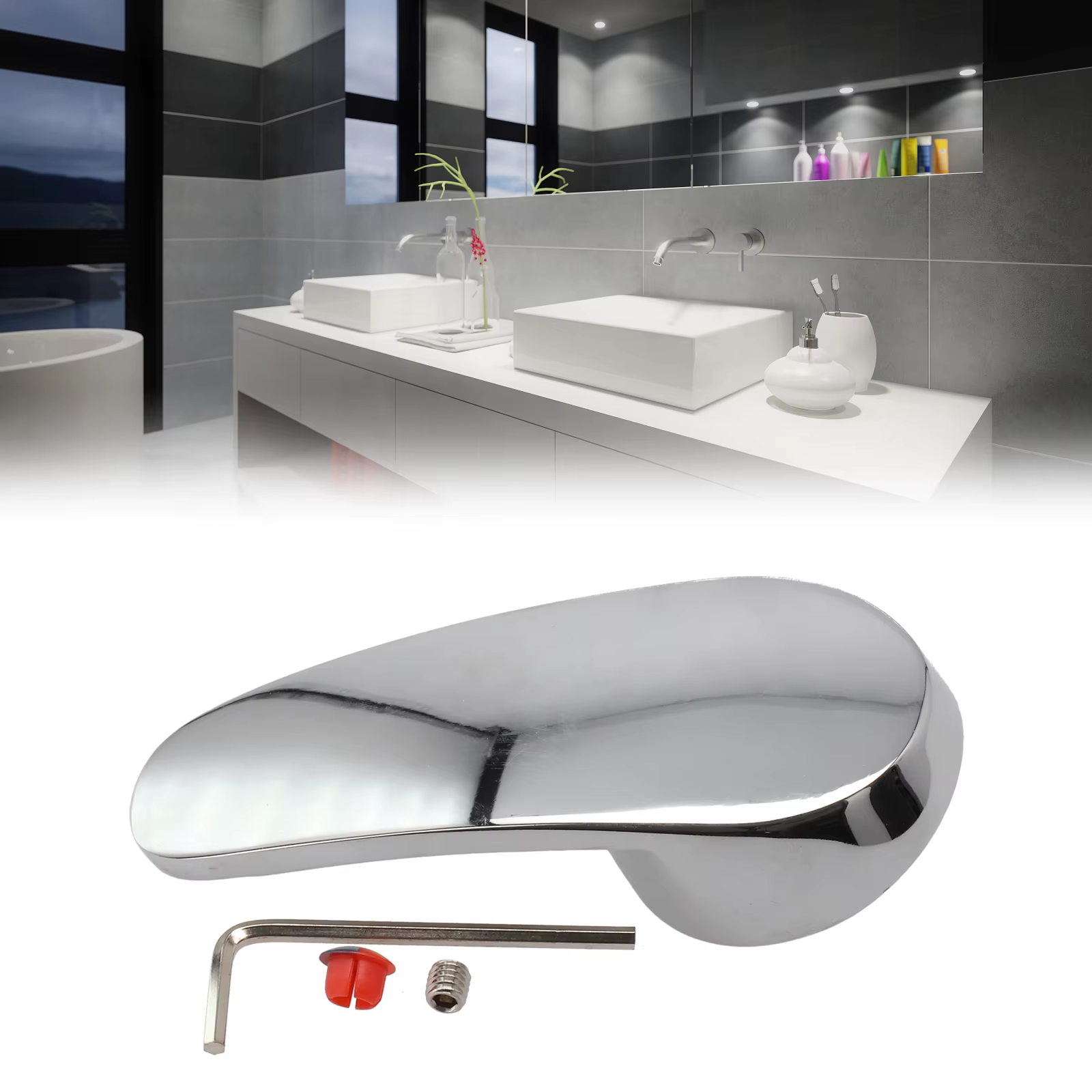 Accessoires de robinet, interrupteur de réservoir de douche, Valve d'eau froide et chaude, poignée u