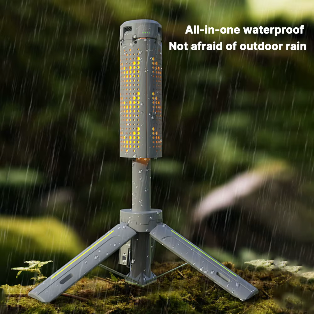 Rechargeable en plein air Portable randonnée Camping pêche lampe de poche télescopique Camping lante