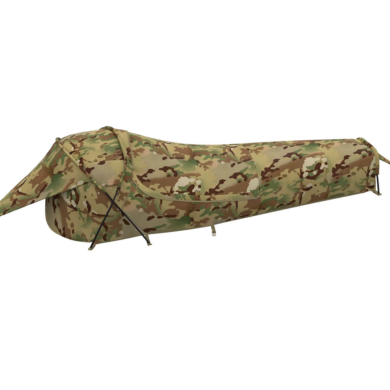 Tente de bivouac militaire MT Military Hideaway Bivy Cover Stealth Compact à poteau unique avec anse