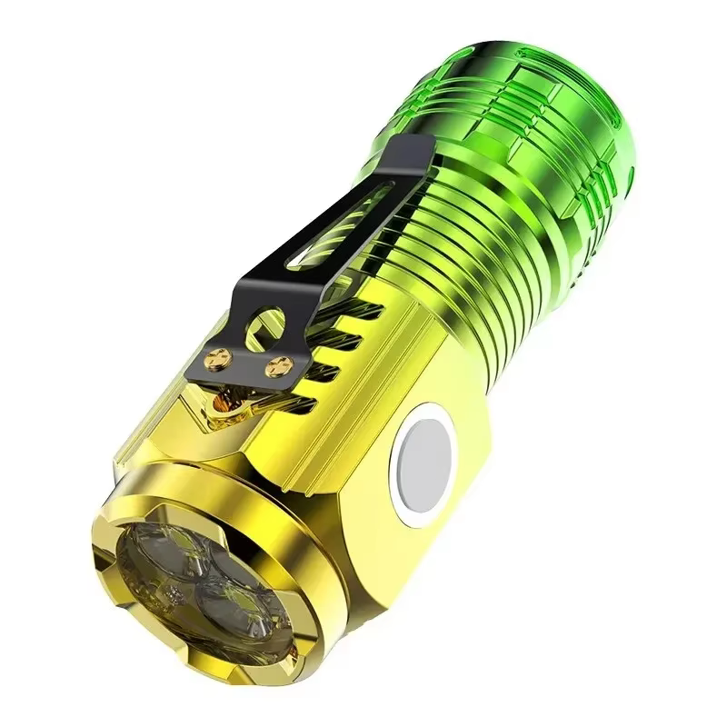 Lampe de poche Super lumineuse à 3led, Mini torche Flash Portable, Rechargeable, projecteur d'urgenc