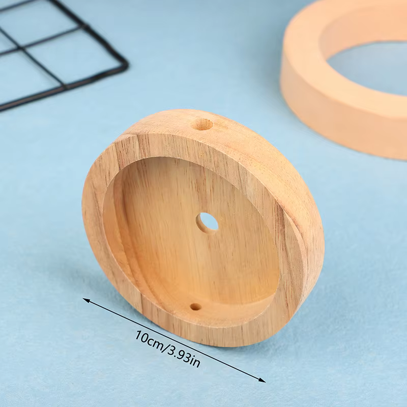 Bases de lampe en bois panneau de plafond châssis lampes accessoires d'éclairage 10 cm Kit de auvent
