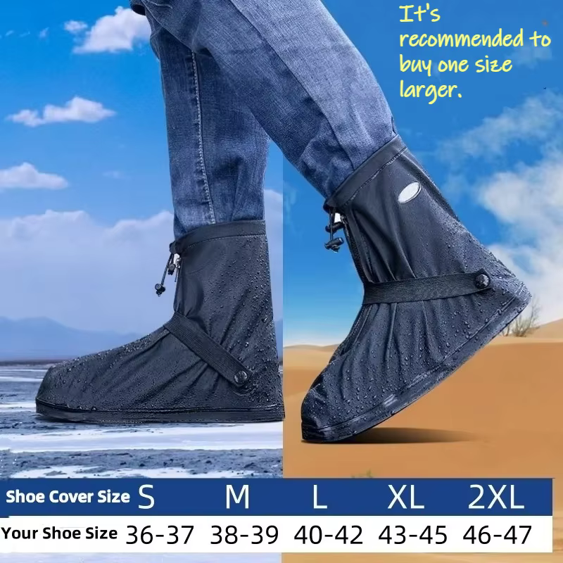 Couvre-chaussures imperméables réutilisables antidérapants pour cyclisme et randonnée, protection co