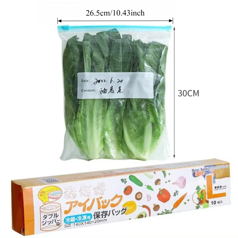 Fournitures de cuisine de plusieurs tailles, sac d'étanchéité Transparent et Visible, épais et Durab