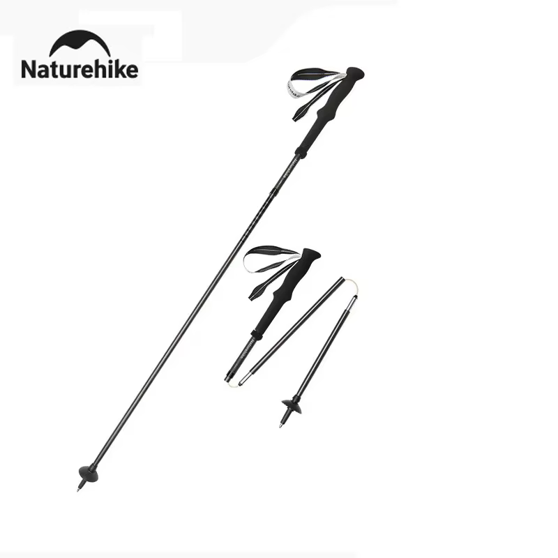 Naturehike – canne de randonnée pliante en aluminium et Fiber de carbone, ultralégère, 1 pièce, pour