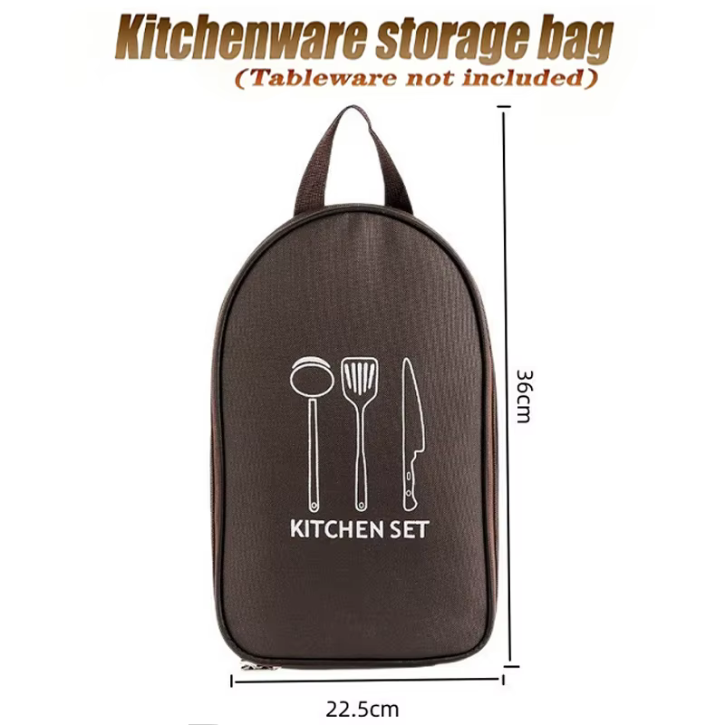 Sac de rangement portable pour ustensiles de cuisine, sac de rangement pour vaisselle de camping, po