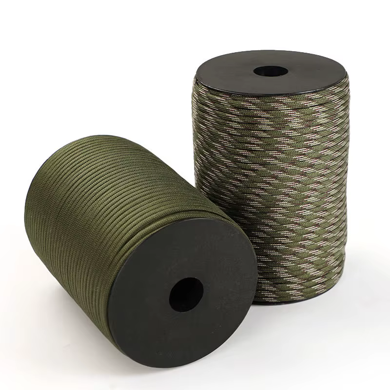 Corde paracorde à 9 cœurs, Standard militaire 100/50M 550, 4mm, cordon de Parachute extérieur, parap