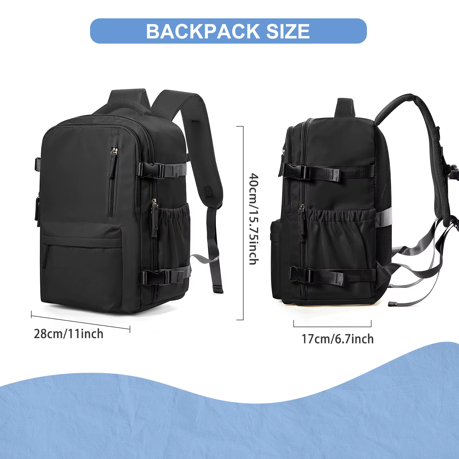 Sac à dos pour hommes sac à dos de voyage sac de cabine taille Ryanair 40x20x25 sac à dos grand cahi