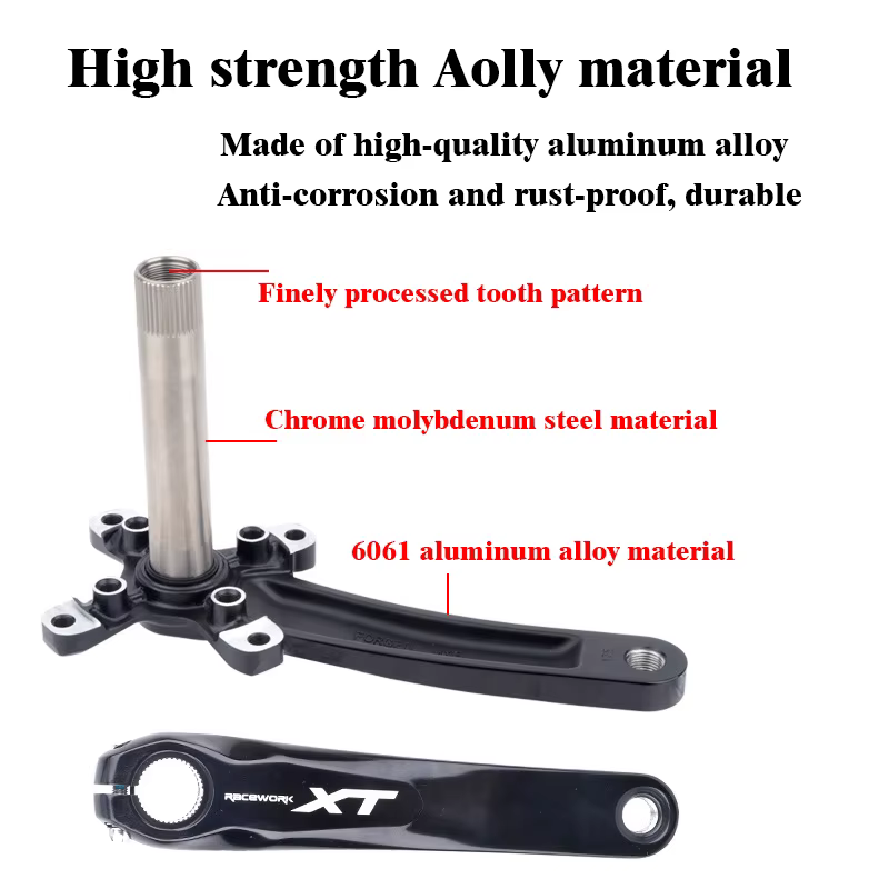 RACEWORK XT vtt pédalier de vélo 104BCD VTT manivelle 170mm 175mm Hollowtech manivelles intégrées 32
