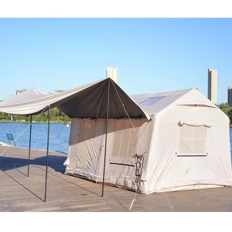 Tente gonflable, 12 mètres carrés, pliable et portable, adaptée aux camping-cars, abri de camping ro