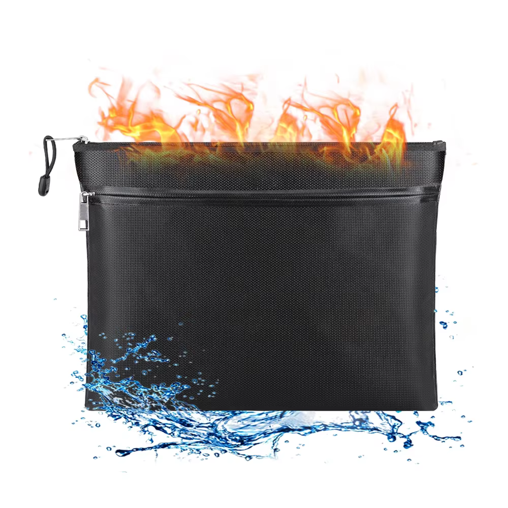 Sac de rangement double compartiment ignifuge et étanche avec fermeture éclair, sac de rangement mul
