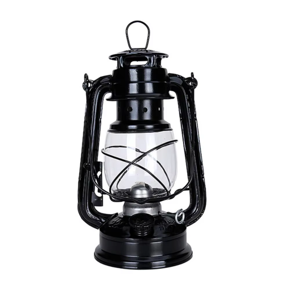 Lampe de camping rétro de 19 cm, lanterne portable, lampe à huile de couleur bronze, accessoires pho