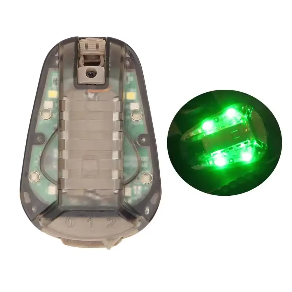 Lampe de casque tactique, lumière de survie, Flash de sécurité, lumière stroboscopique coccinelle av