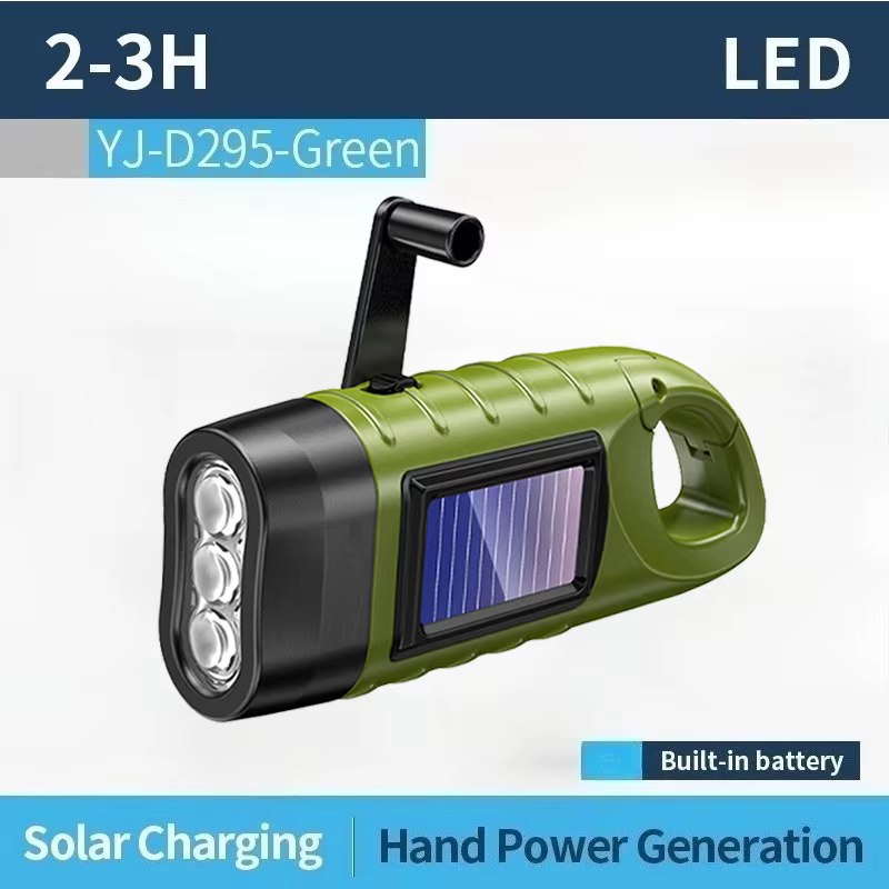 Lampes de poche solaires Led, torche Dynamo Portable à manivelle pour l'équitation en plein air, Cam