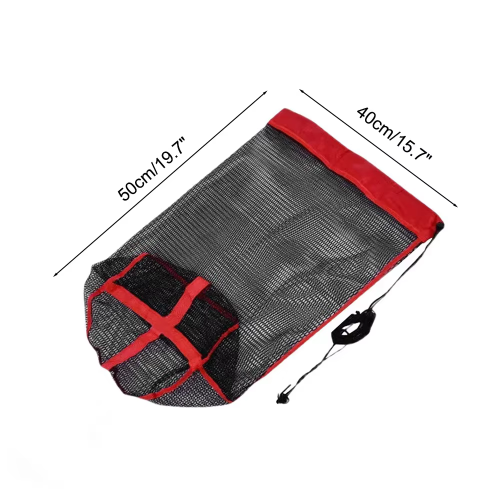 Nouveau sac de filet de pêche pliable en Nylon petite grille Cage filets à poisson Bundle bouche pêc