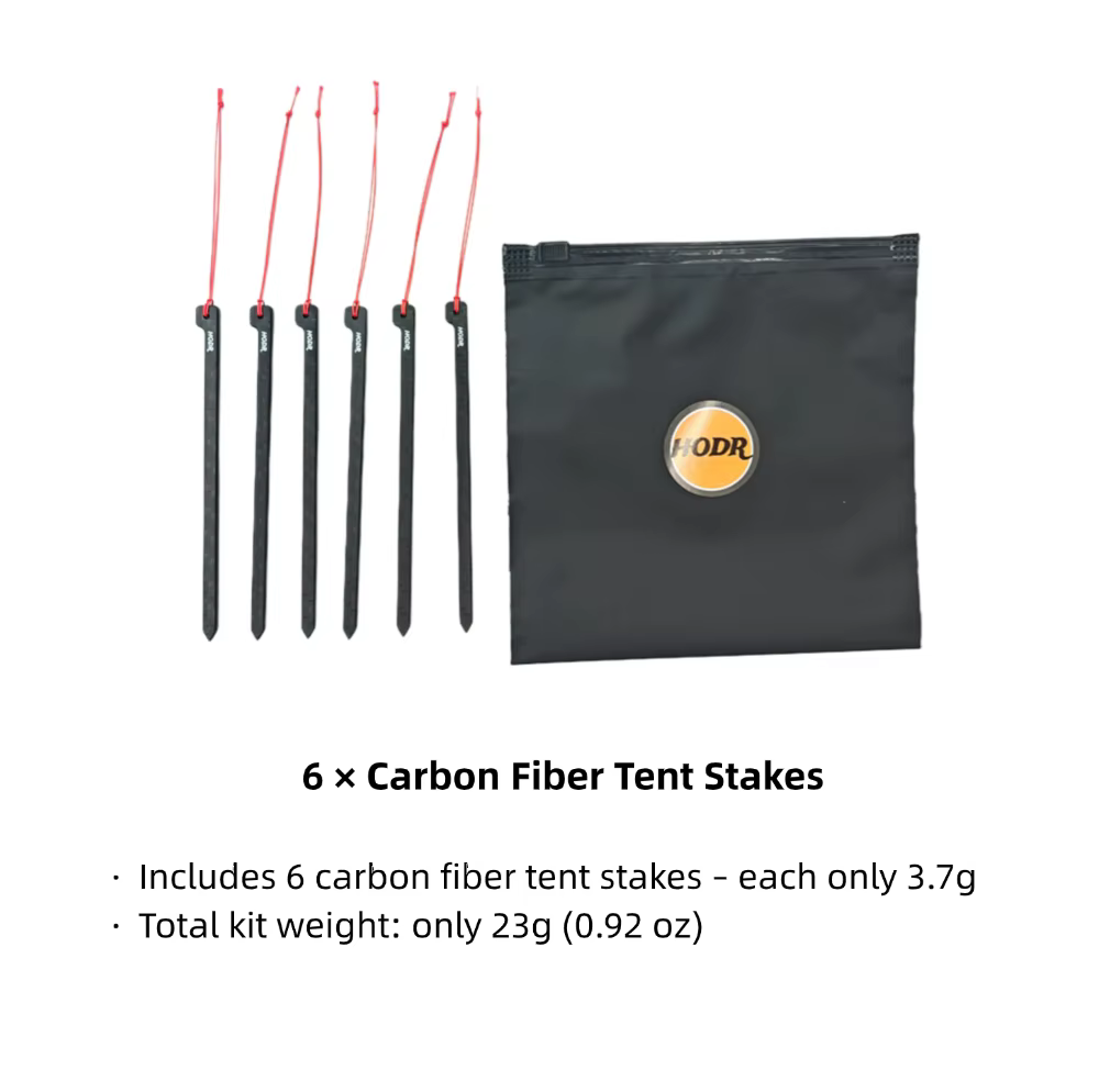 [HODR] piquets de tente en carbone piquets en Fiber de carbone 12 cm 3.7g clous de tente de randonné